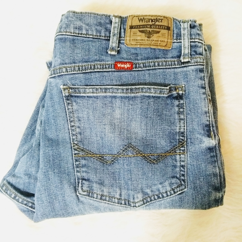 Wrangler Denim Relaxed Boot Blue Jeans 36 X 30 - Picture 2 of 4